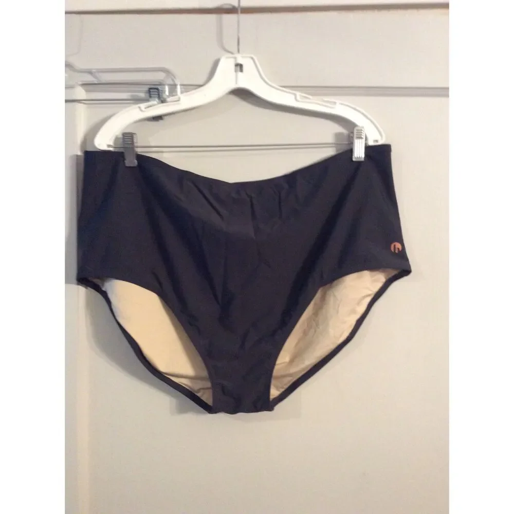 New NWT 3XL Honey Mark Dark Blue Swim wear Set High Waist